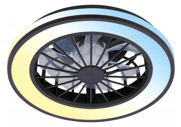 Brilo - Ventilatore da soffitto LED dimmerabile VENTURO LED/24W/230V 3000-6500K nero + telecomando