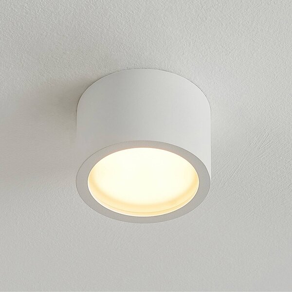 Arcchio faretto Nieva, GX53, bianco, rotondo, Ø 10cm, metallo Nieva Arcchio, dimmerabile, Bianco / Opale, Corridoio, Alluminio, Moderno, Downlight