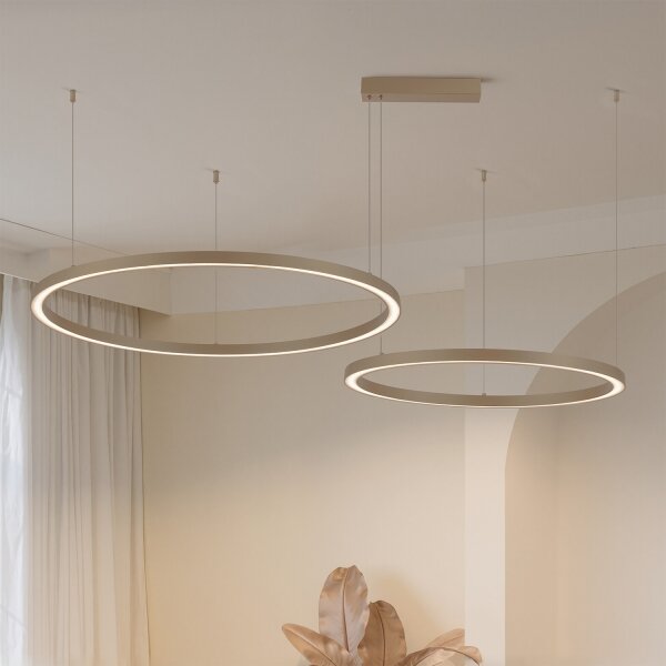 Brilagi - Lampadario a sospensione dimmerabile su cavo PORTOFINO LED/98W/230V beige + telecomando