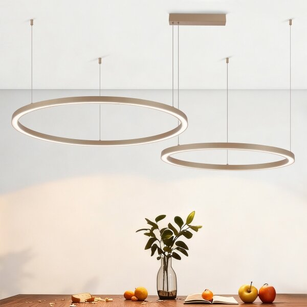 Brilagi - Lampadario a sospensione dimmerabile su cavo PORTOFINO LED/98W/230V beige + telecomando