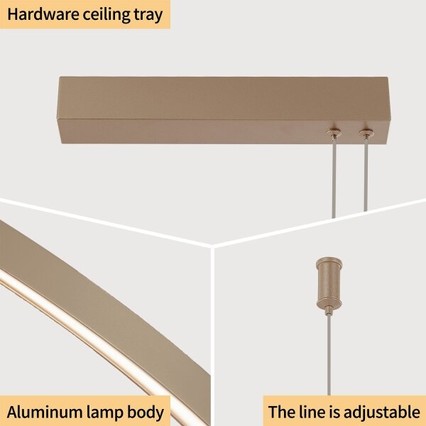 Brilagi - Lampadario a sospensione dimmerabile su cavo PORTOFINO LED/98W/230V beige + telecomando