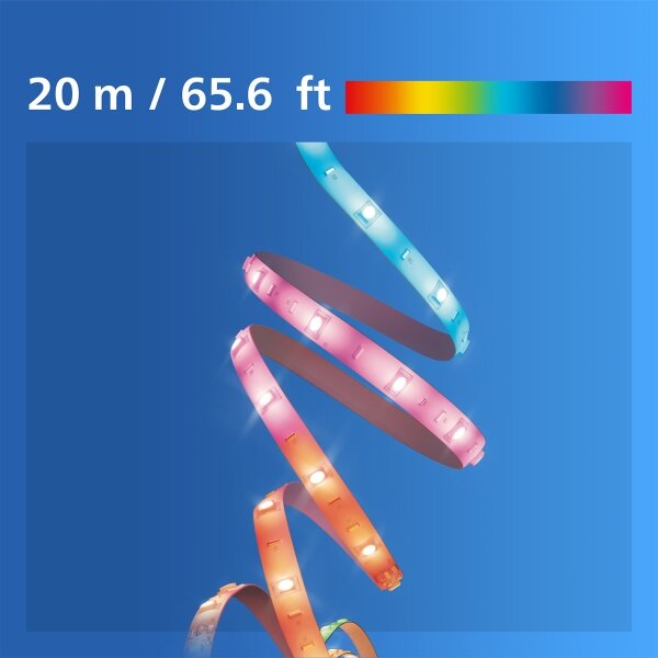 Philips - Striscia SMART STRIP LED RGBIC dimmerabile 20m LED/36W/230V 2700/6500K Wi-Fi