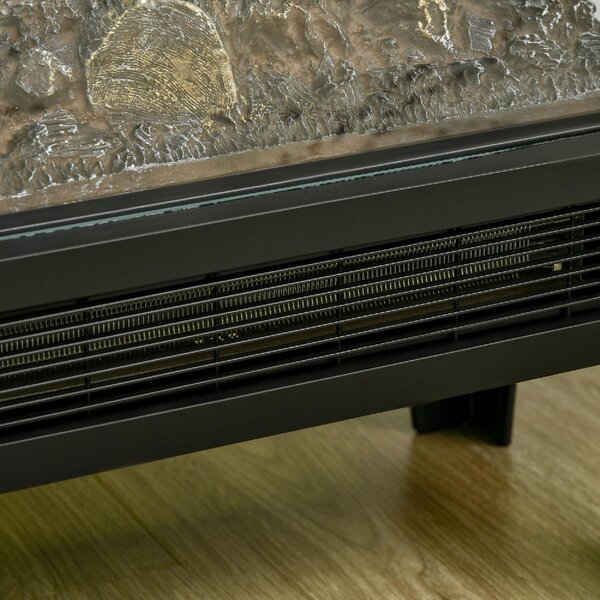 DecHome Camino Elettrico 1000W / 2000W con Fiamma LED Realistica e Controllo Temperatura 40.5x20x62 cm Nero - 301V90BK-820