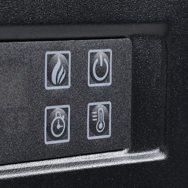 DecHome Camino Elettrico a Parete con Effetto Fiamma e timer Copertura 37mq Bianco