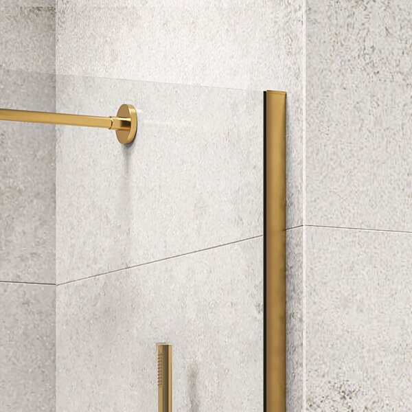 Box doccia walk in scorrevole 120 cm finitura oro | KNM4000W-G - KAMALU