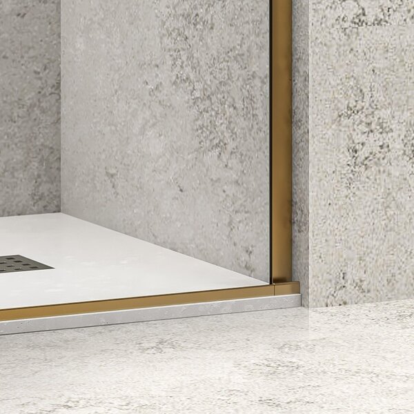 Box doccia walk in scorrevole 120 cm finitura oro | KNM4000W-G - KAMALU