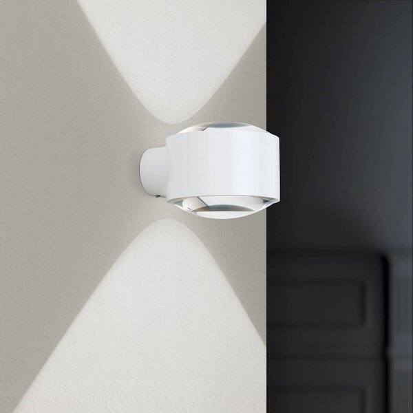 ORION Applique da esterno Tatra LED, bianco, Ø 10,2 cm, alluminio, up/down