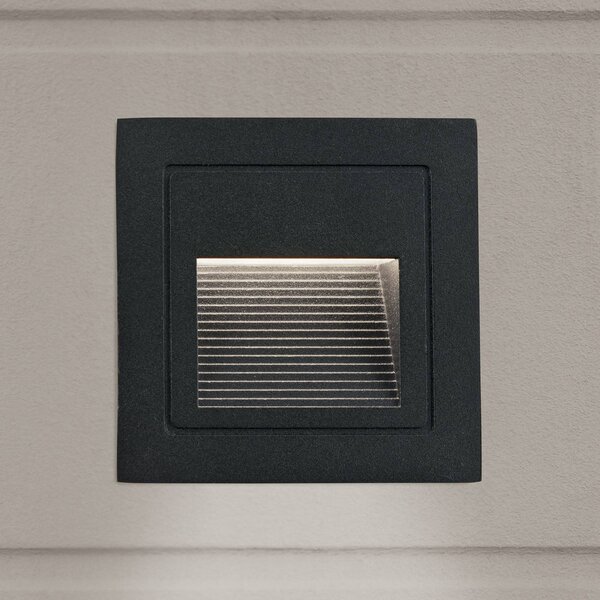 ORION Applique a LED da incasso Loro, nero, larghezza 8,5 cm, alluminio Loro, Nero, Alluminio, Moderno, Applique da esterni
