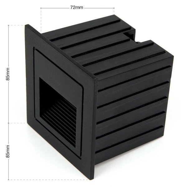 ORION Applique a LED da incasso Loro, nero, larghezza 8,5 cm, alluminio Loro, Nero, Alluminio, Moderno, Applique da esterni