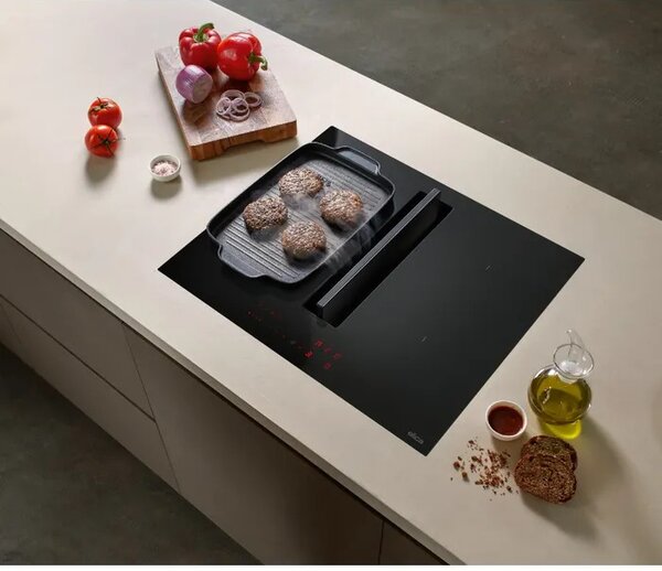 Elica Piano Cottura a Induzione con Cappa Integrata Aspirante 4 Fuochi Larghezza 72 cm colore Nero - PRF0210741 NikolaTesla Fit SL BL/A/72