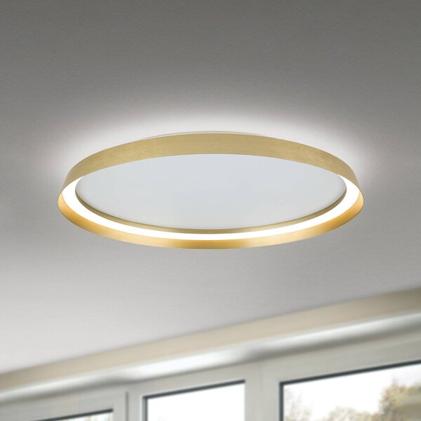 ORION Plafoniera a LED Manta, dimmerabile, Ottone / Oro, Soggiorno / Sala da pranzo, Alluminio, Moderno, Plafoniera LED
