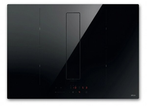 Elica Piano Cottura a Induzione con Cappa Integrata Aspirante 4 Fuochi Larghezza 72 cm colore Nero - PRF0210741 NikolaTesla Fit SL BL/A/72