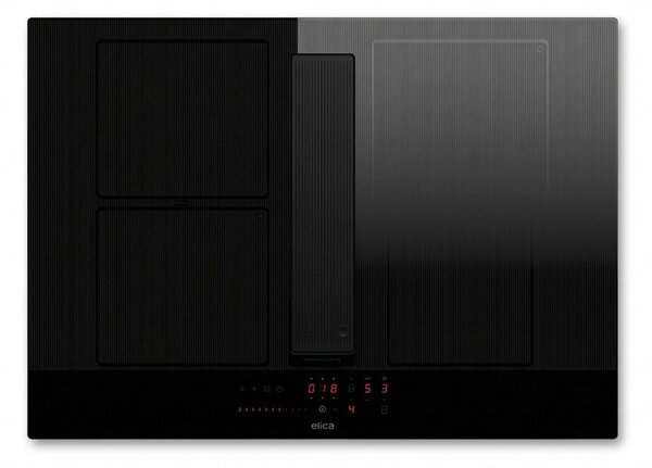 Elica Piano Cottura a Induzione con Cappa Integrata Aspirante 4 Fuochi Larghezza 72 cm colore Nero - PRF0210757 NikolaTesla Velvet SL BL/A/72