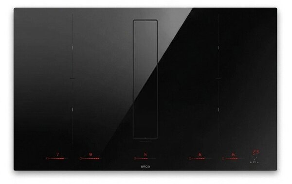 Elica Piano Cottura a Induzione con Cappa Integrata Aspirante 4 Fuochi Larghezza 83 cm colore Nero - PRF0210734 NikolaTesla Fit XL SL BL/A/83