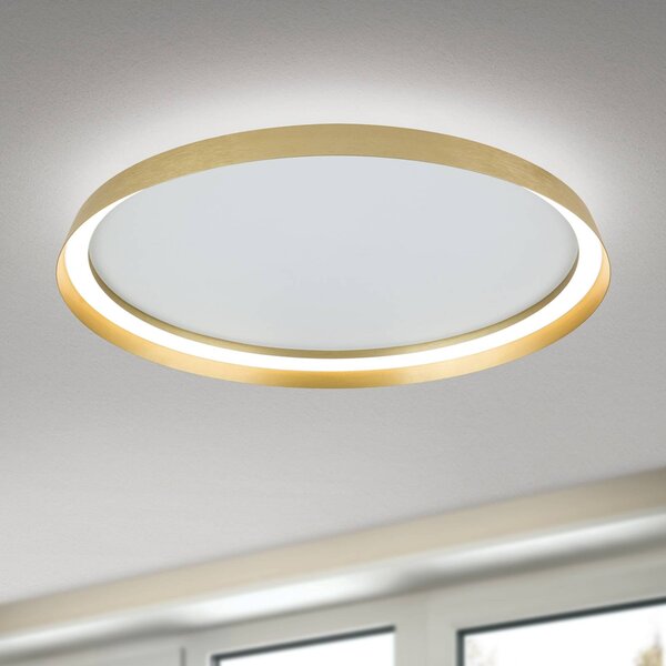 ORION Plafoniera a LED Manta, dimmerabile, Ottone / Oro, Soggiorno / Sala da pranzo, Alluminio, Moderno, Plafoniera LED