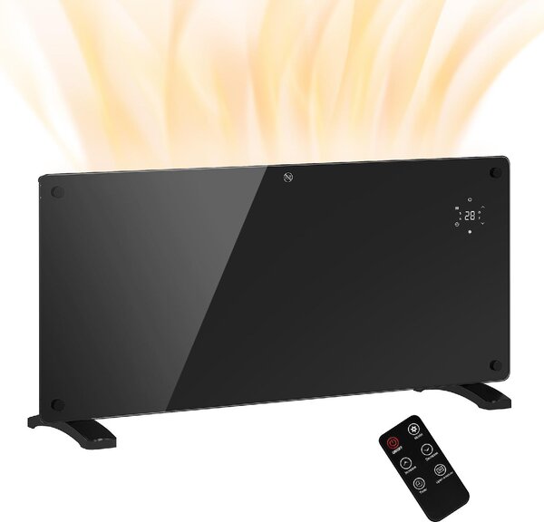 DecHome Riscaldatore a Convezione 2000W Temperatura Regolabile con Telecomando Timer 24h e Settimanale colore Nero - 682BKS552