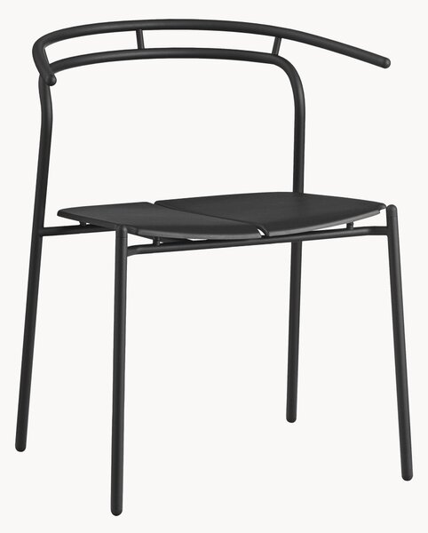 Sedia da pranzo da giardino in metallo con braccioli Novo