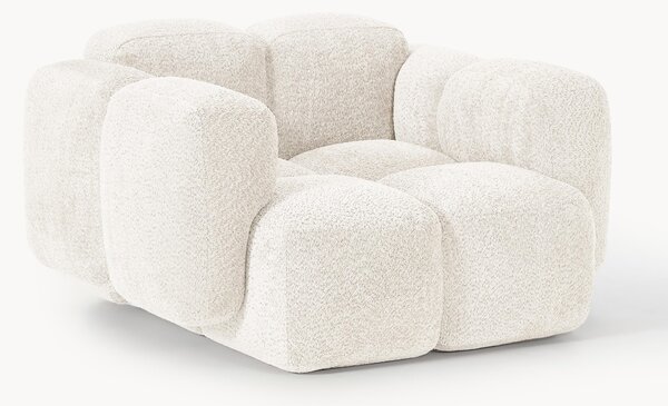 Poltrona lounge in teddy-bouclé Tayla