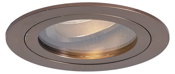 Set di 6 faretti da incasso moderni bronzo scuro orientabili e inclinabili IP44 - Chuck