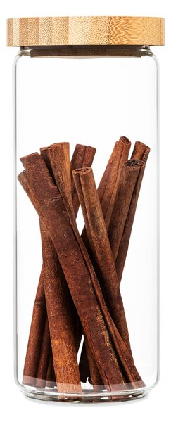Klarstein Barattolo impilabile con coperchio di bambù, 800 ml, ermetico