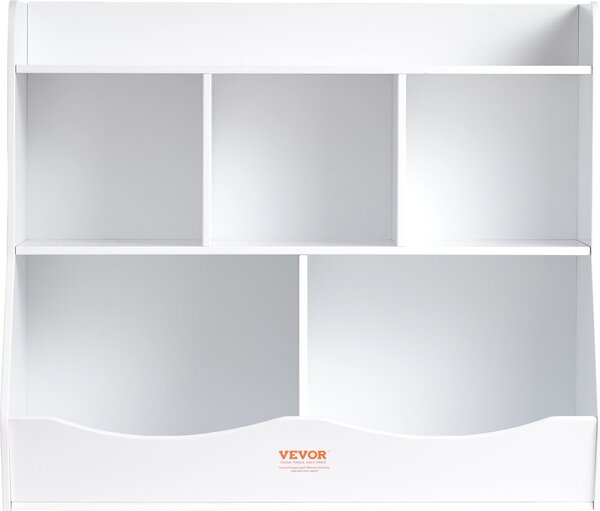Contenitore per bambini in legno Cubby per la conservazione dei giocattoli con libreria 5-Cubby Bianco