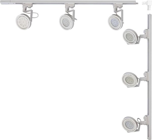 Set L 1x1m con faretti sbarra bianca monofase 3580 Zuma Line