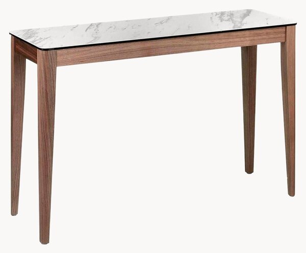 Consolle in legno con piano effetto marmo Vesuvio