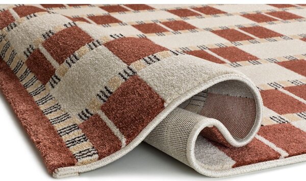 Tappeto beige/color terracotta 133x190 cm Astra – Universal