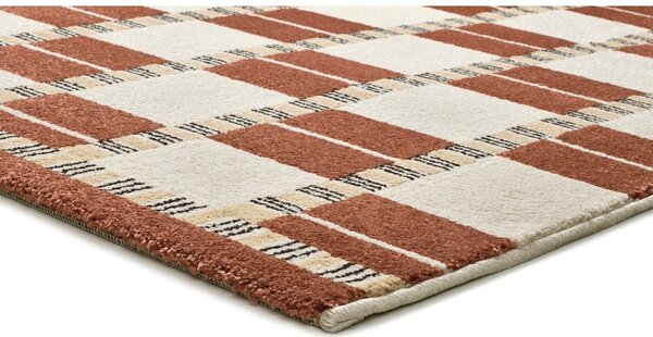 Tappeto beige/color terracotta 133x190 cm Astra – Universal