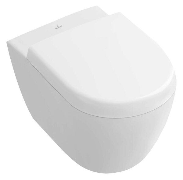 Villeroy & Boch Subway 2.0 - WC sospeso compatto, DirectFlush, CeramicPlus, bianco alpino 5606R0R1