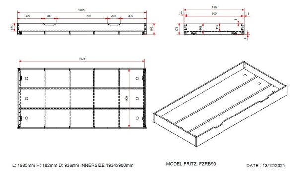 Letto da bambini estraibile bianco in pino massiccio con rete inclusa 90x200 cm Margrit – Vipack