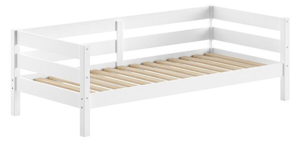 Letto da bambini estraibile bianco in pino massiccio con rete inclusa 90x200 cm Margrit – Vipack