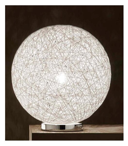 NIDO GRANDE LAMPADA DA TAVOLO IN CORDA BIANCA DIAMETRO 35 CM