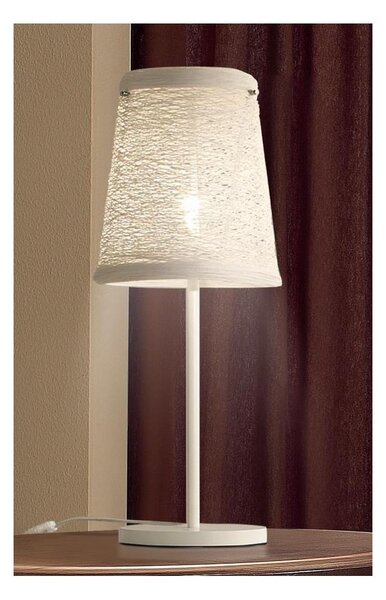 CORDA LAMPADA DA TAVOLO CON DIFFUSORE IN CORDA COLORATA MARRONE O BIANCA