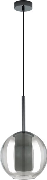 Eglo 97633 - Lampada a sospensione con cavo TINDARI 1xE27/60W/230V nero fumé