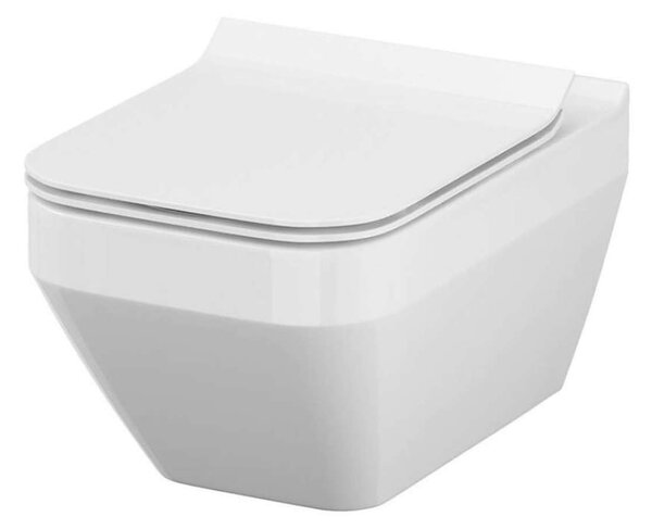 Cersanit Crea - WC sospeso con copriwater SoftClose, CleanOn, bianco S701-213