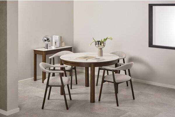 Tavolo da pranzo rotondo con piano in ceramica allungabile ø 120 cm Southampton – Actona