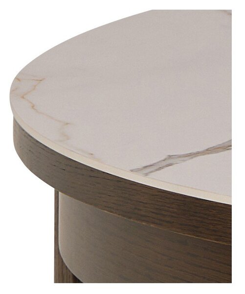 Tavolo da pranzo rotondo con piano in ceramica allungabile ø 120 cm Southampton – Actona