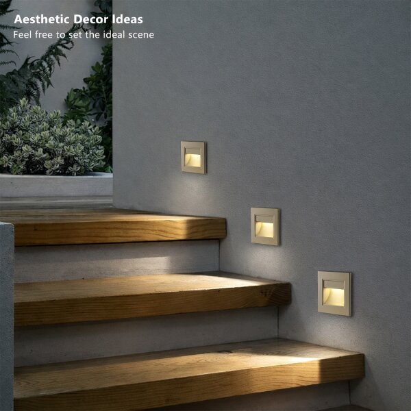 Brilagi - Lampada per scale LED STEP LIGHT LED/1,5W/230V IP44 dorata