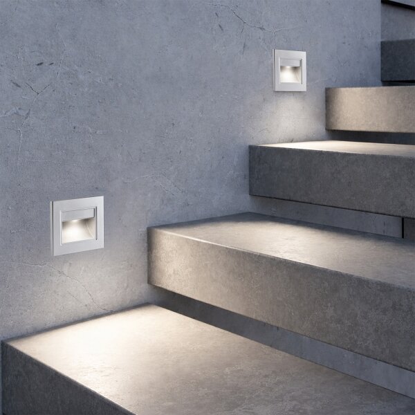 Brilagi - Lampada per gradini LED STEP LIGHT LED/1,5W/230V IP44 argento