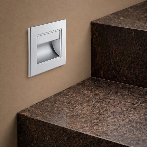 Brilagi - Lampada per gradini LED STEP LIGHT LED/1,5W/230V IP44 argento