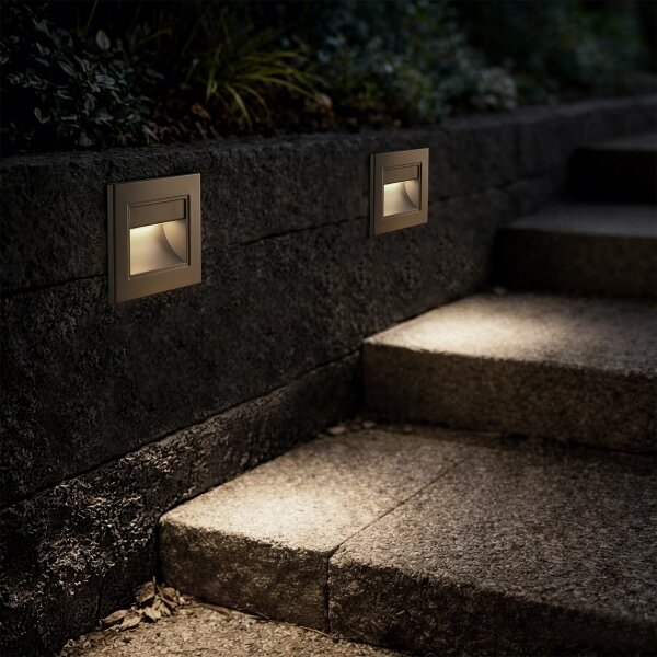 Brilagi - Lampada per scale LED STEP LIGHT LED/1,5W/230V IP44 dorata