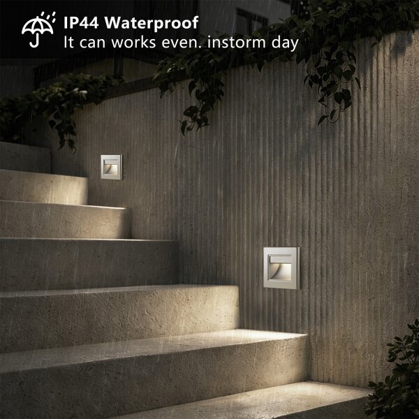 Brilagi - Lampada per gradini LED STEP LIGHT LED/1,5W/230V IP44 argento