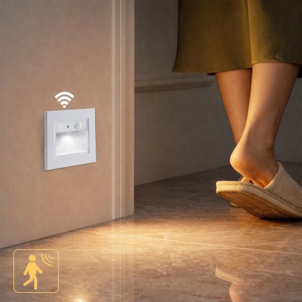Brilagi - Lampada per scale a LED con sensore STEP LIGHT LED/1,5W/230V IP44 bianca