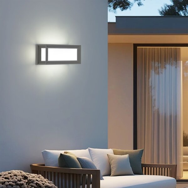 Brilagi - Applique da esterno LED con sensore PARKER LED/12W/230V grigio IP44