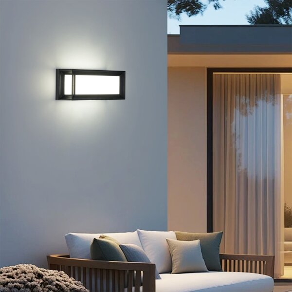 Brilagi - Applique LED da esterno con sensore PARKER LED/12W/230V nero IP44