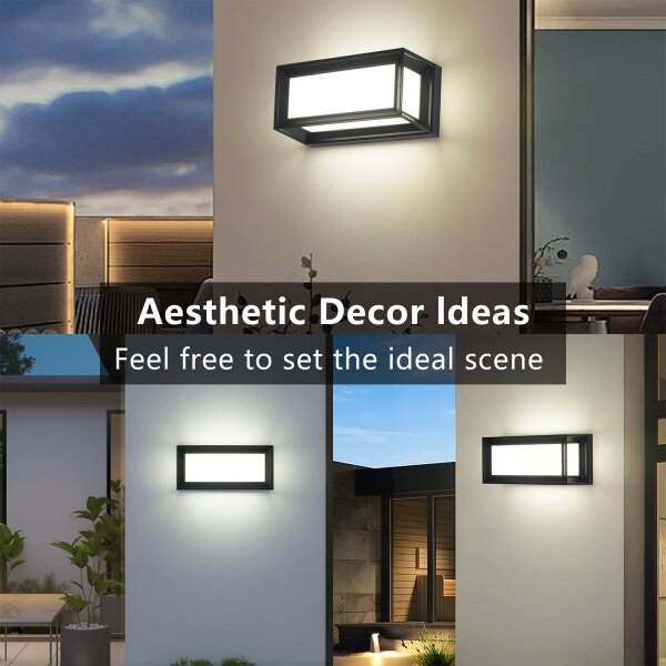 Brilagi - Applique LED da esterno con sensore PARKER LED/12W/230V nero IP44