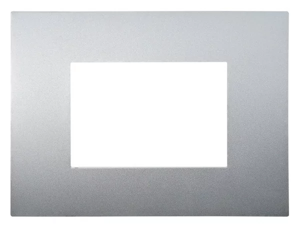 Placca 3 moduli 503 in plastica argento compatibile anche con Vimar Arké