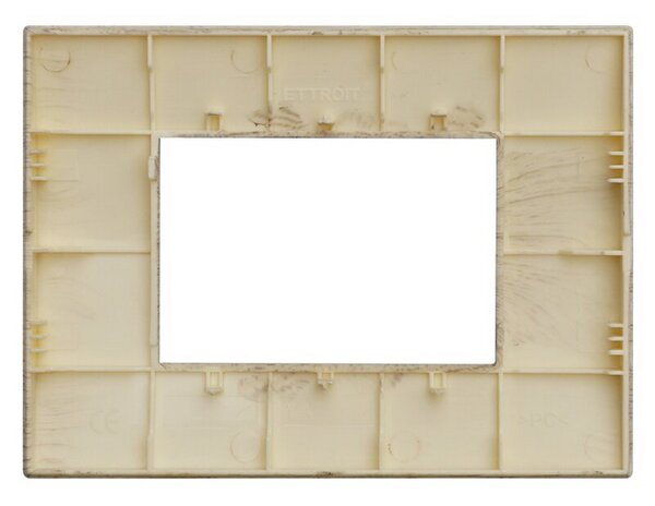 Placca 3 moduli 503 in plastica legno chiaro compatibile anche con Vimar Arké