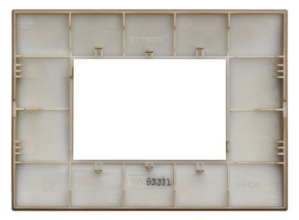 Placca 3 moduli 503 in plastica oro compatibile anche con Vimar Arké